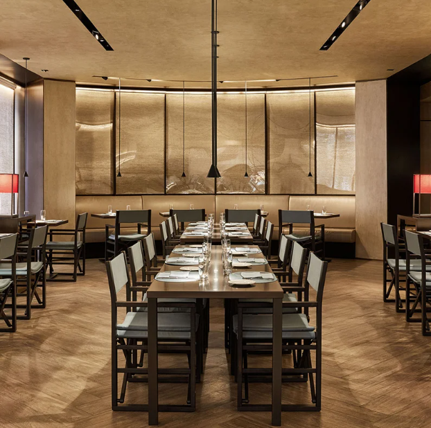 A view of the newly-opened Armani Cafe at Jio World Plaza mall in Mumbai